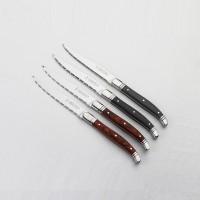 Wholesale Multi Colored Laguiole Cutlery Set Customized Wood Steak Knife