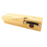 Pine wood sausage tray laguiole kitchen knife