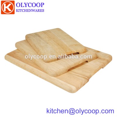 Chopping Blocks Type Cutting and Chopping Board Set in Bamboo Rubber wood