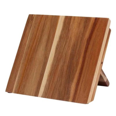 Olycoop Household Acacia Wood Magnetic Fold Knife Block Holder