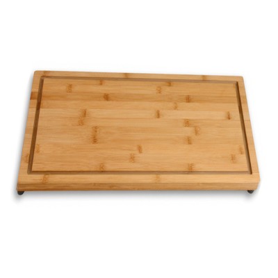 Custom size Eco-friendly Bamboo wood cutting board with rubber feet